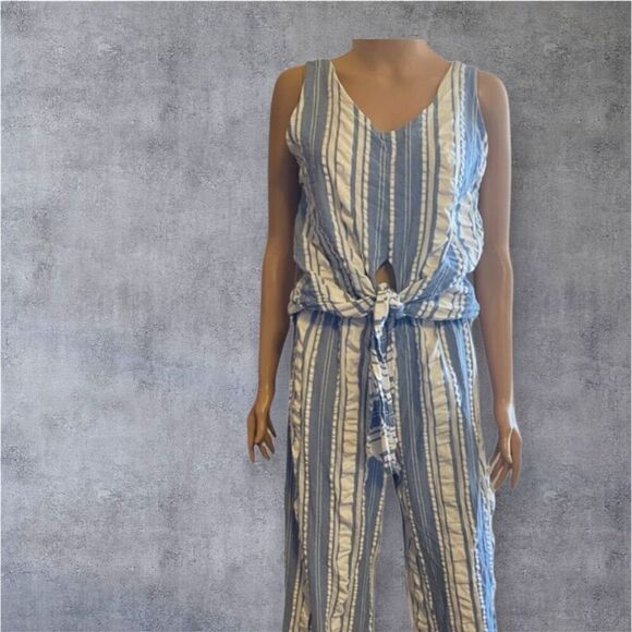 Vintage Handmade Ruched Chambray Jumper M - Picture 1 of 11